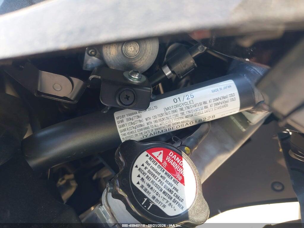 JYARM38E0SA018228 2025 YAMAHA YZFR7 photo no. 10