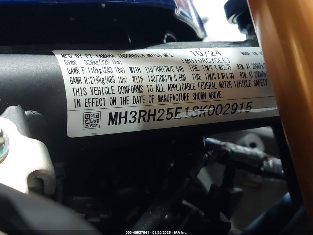 MH3RH25E1SK002915 2025 YAMAHA YFZ320 photo no. 10