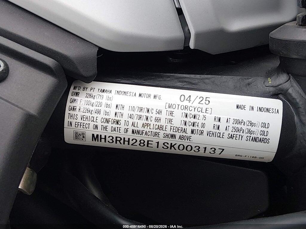 MH3RH28E1SK003137 2025 YAMAHA MTN320 photo no. 10