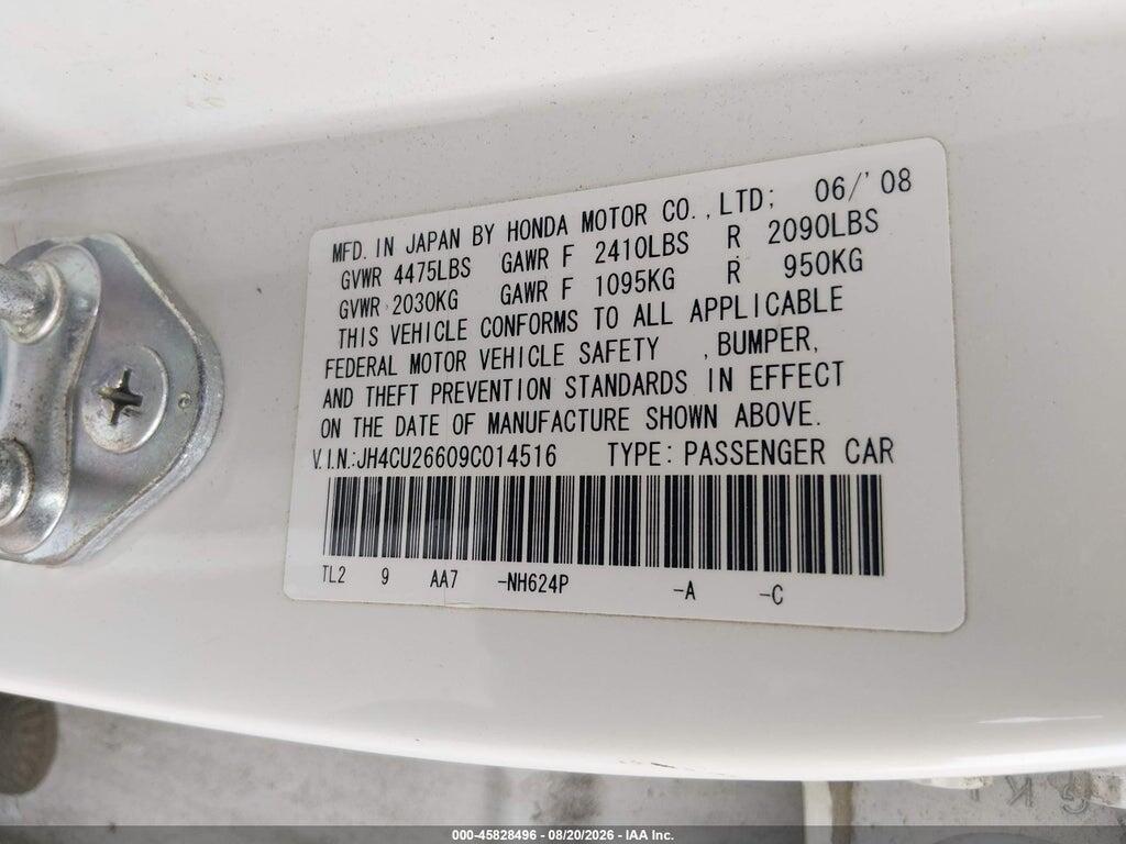 JH4CU26609C014516 2009 ACURA TSX photo no. 9