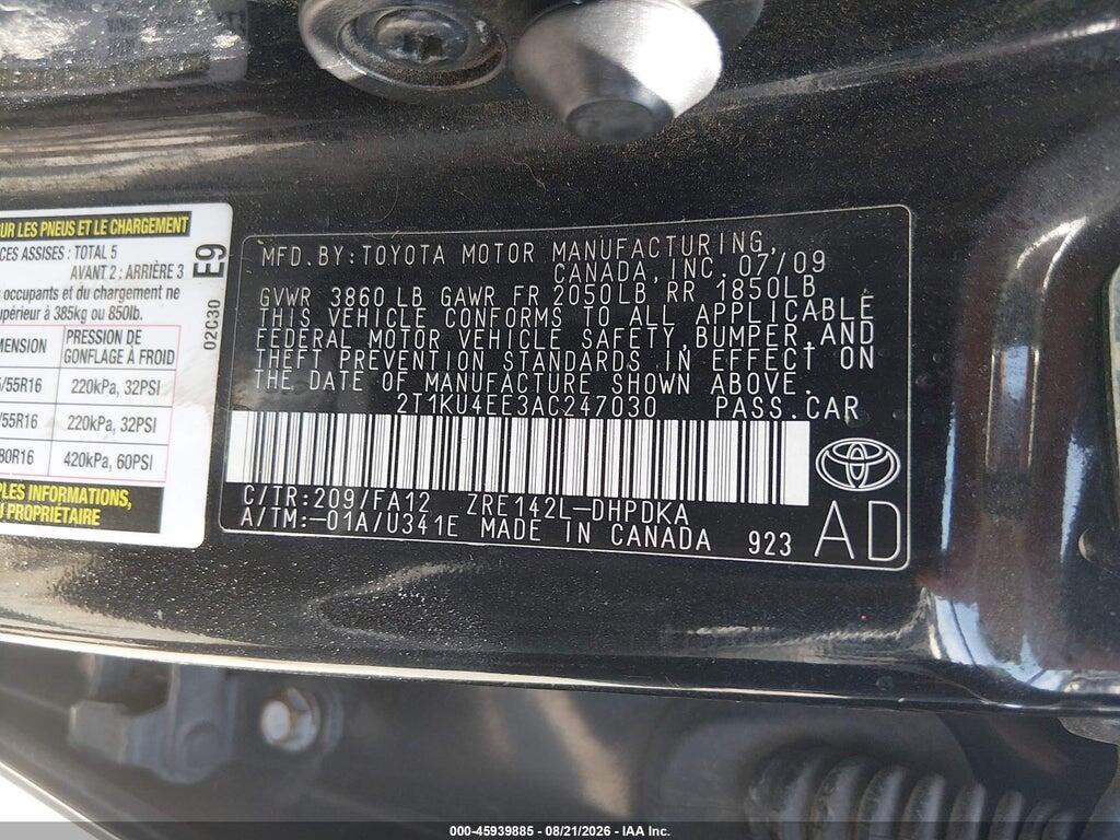 2T1KU4EE3AC247030 2010 TOYOTA MATRIX photo no. 9