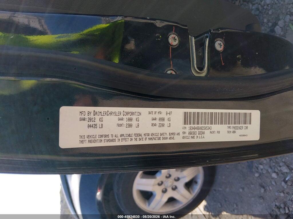1B3HB48B08D505343 2008 DODGE CALIBER photo no. 9