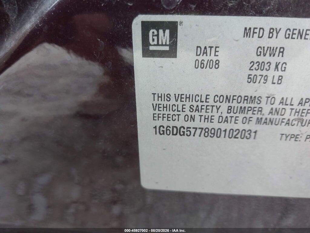1G6DG577890102031 2009 CADILLAC CTS photo no. 9