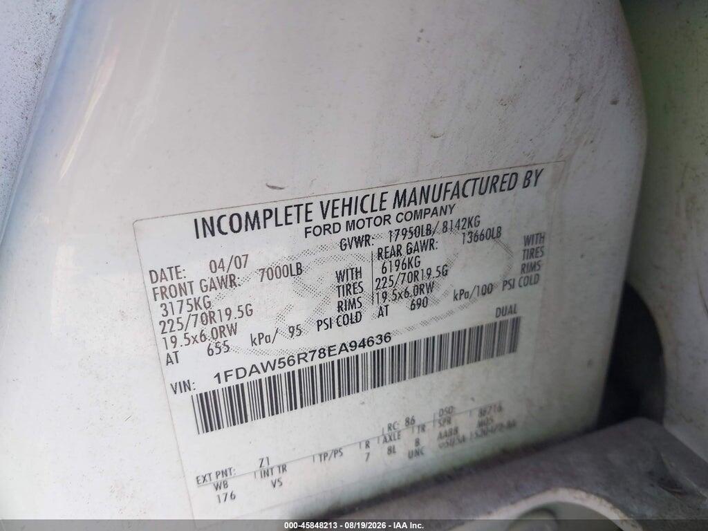 1FDAW56R78EA94636 2008 FORD SUPER DUTY F-550 DRW photo no. 8