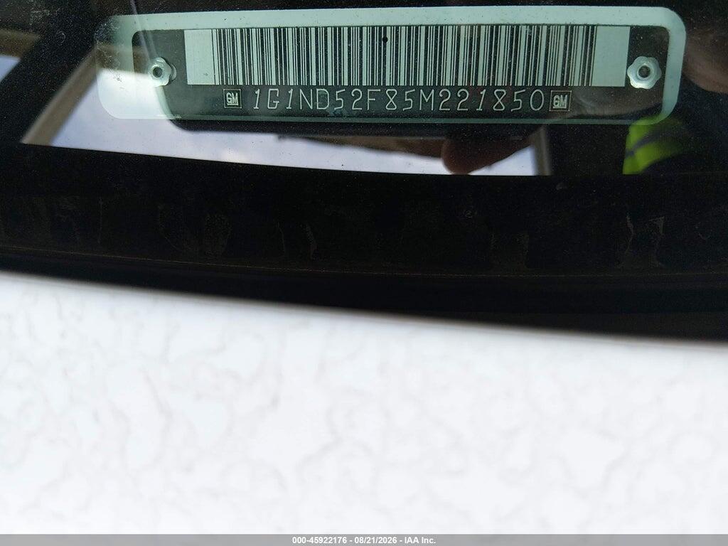 1G1ND52F85M221850 2005 CHEVROLET CLASSIC photo no. 9