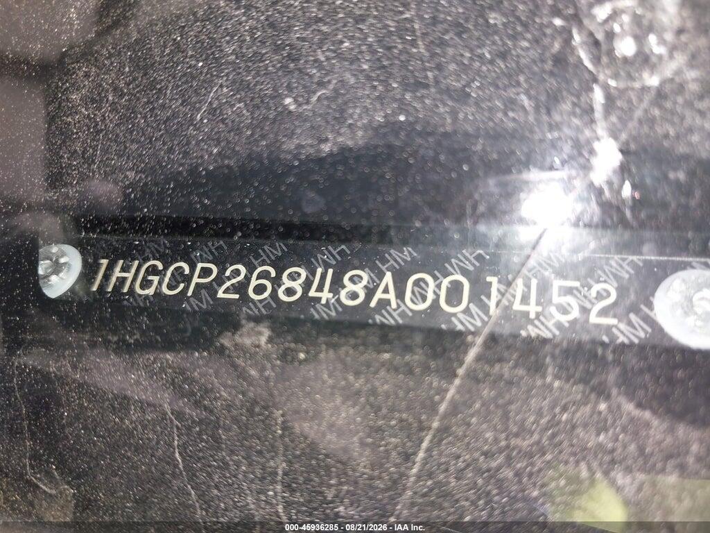 1HGCP26848A001452 2008 HONDA ACCORD photo no. 9
