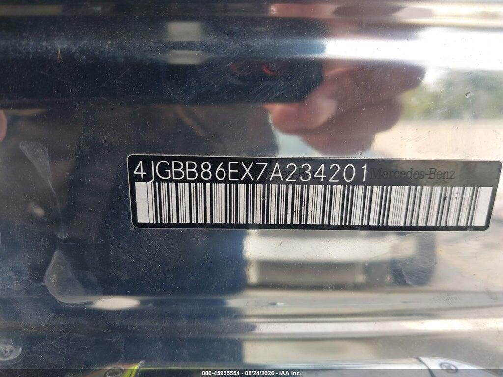 4JGBB86EX7A234201 2007 MERCEDES-BENZ ML 350 photo no. 9