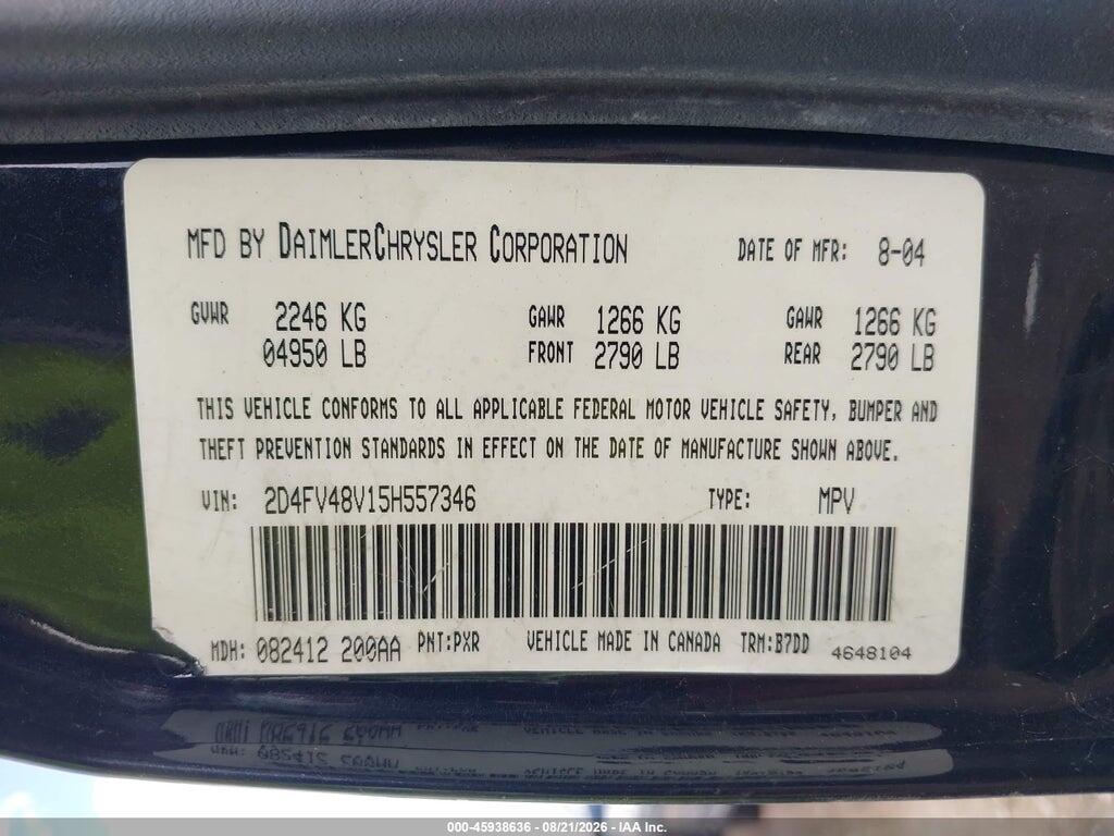 2D4FV48V15H557346 2005 DODGE MAGNUM photo no. 9