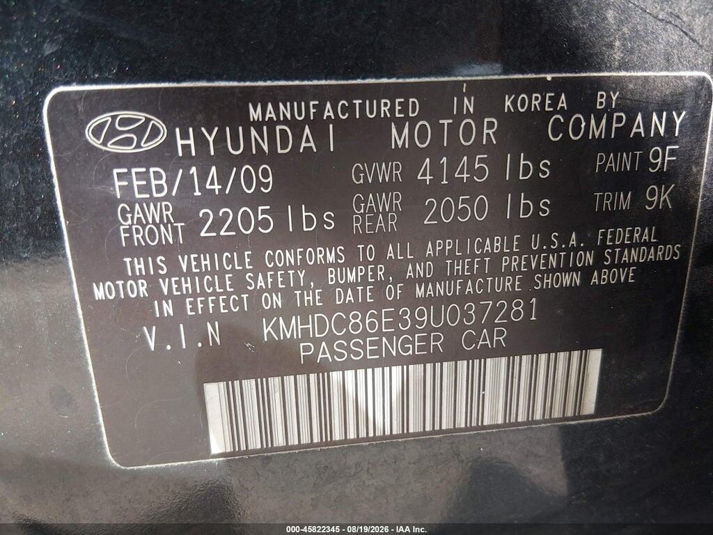 KMHDC86E39U037281 2009 HYUNDAI ELANTRA TOURING photo no. 9