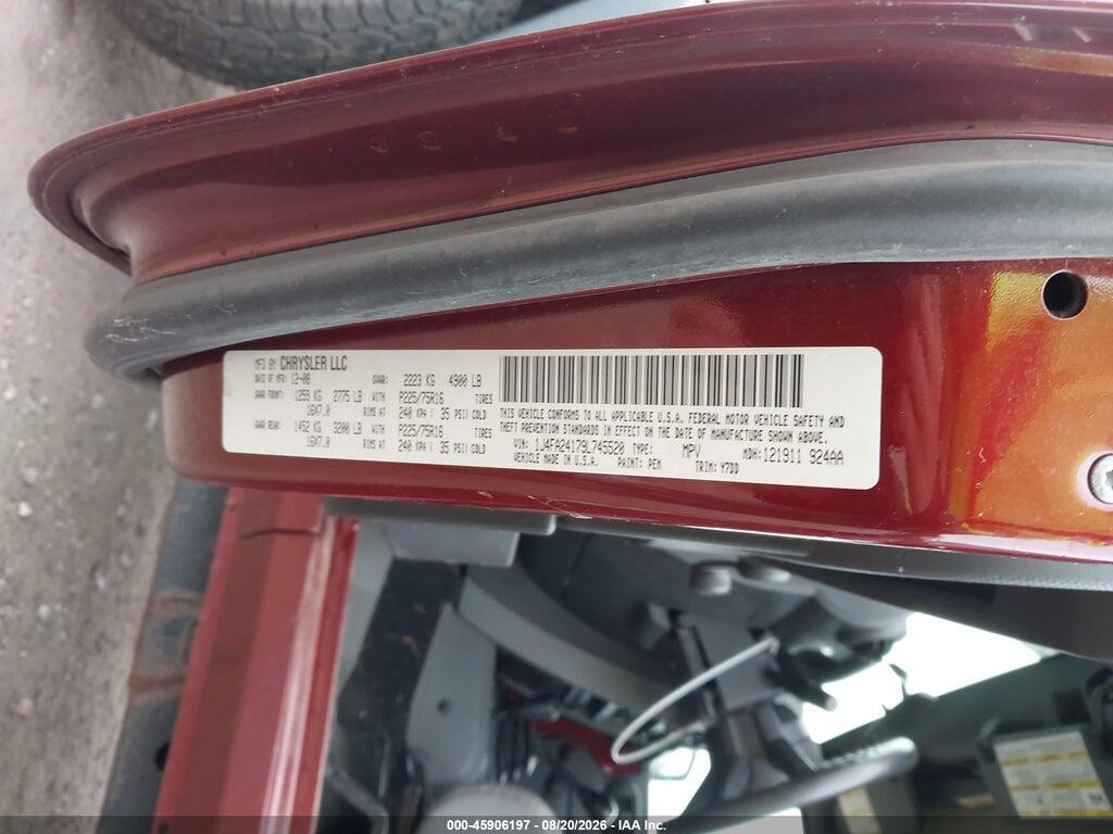 1J4FA24179L745520 2009 JEEP WRANGLER photo no. 9
