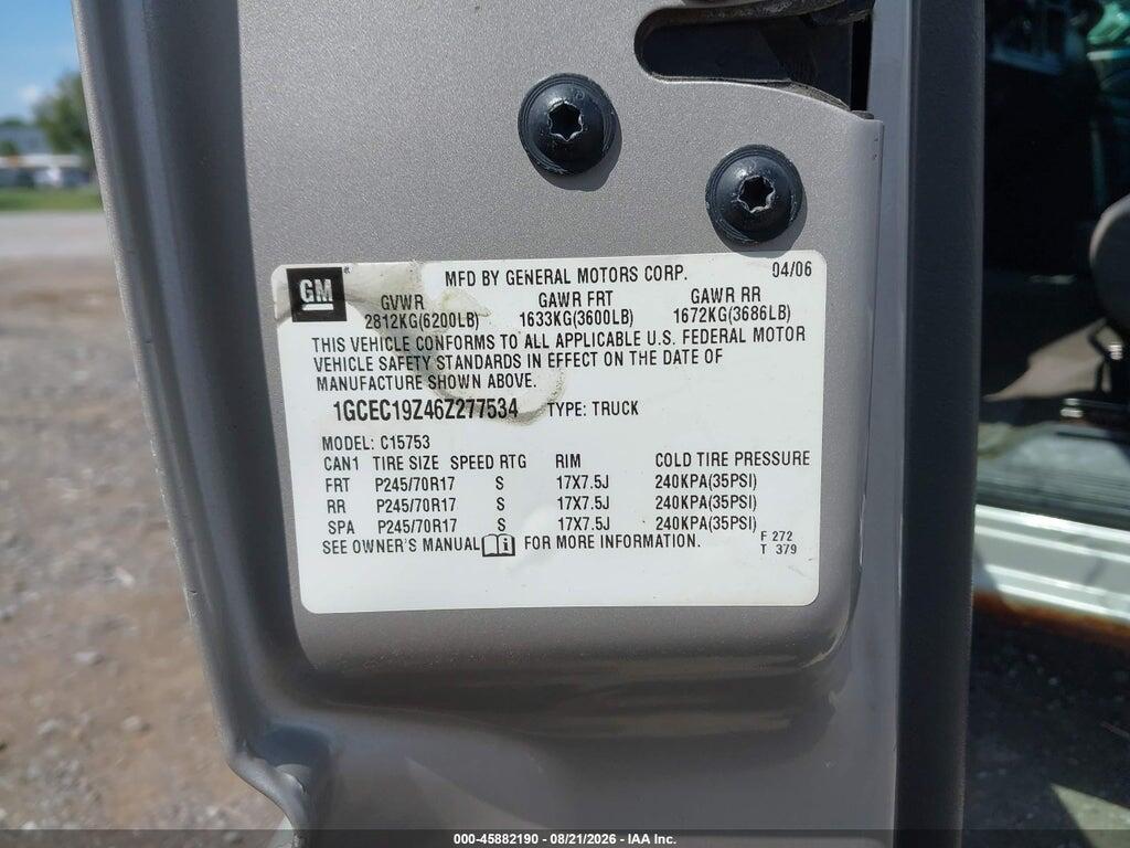 1GCEC19Z46Z277534 2006 CHEVROLET SILVERADO 1500 photo no. 9