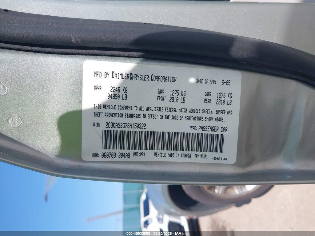 2C3KA53G76H150322 2006 CHRYSLER 300 photo no. 9