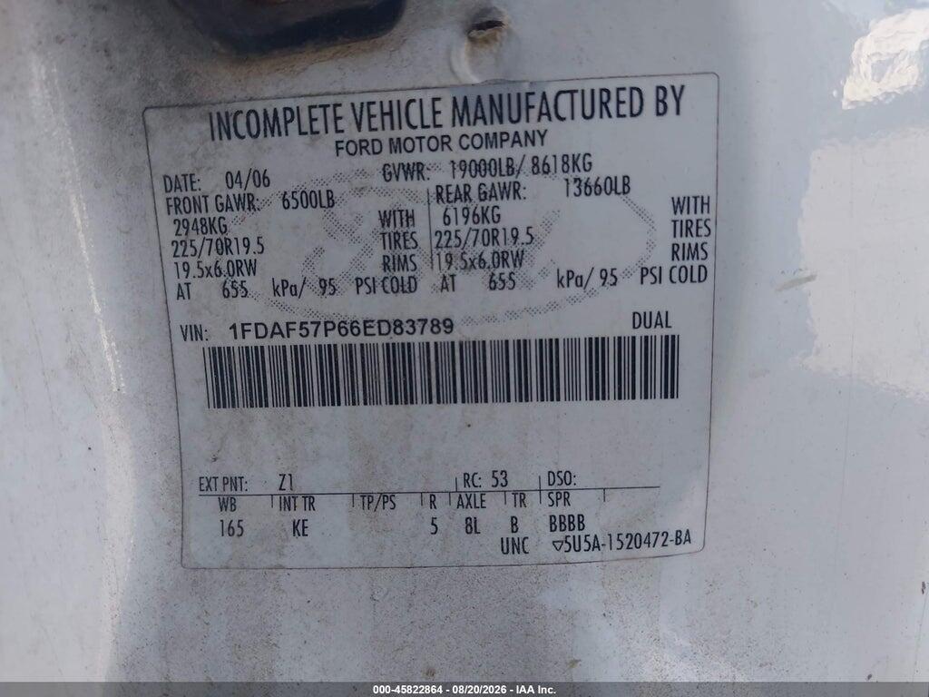 1FDAF57P66ED83789 2006 FORD F-550 CHASSIS photo no. 4