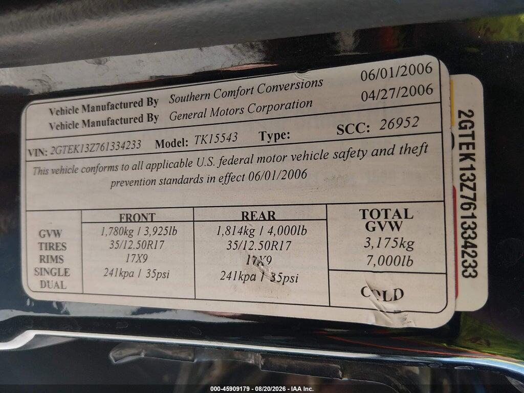 2GTEK13Z761334233 2006 GMC SIERRA 1500 photo no. 9