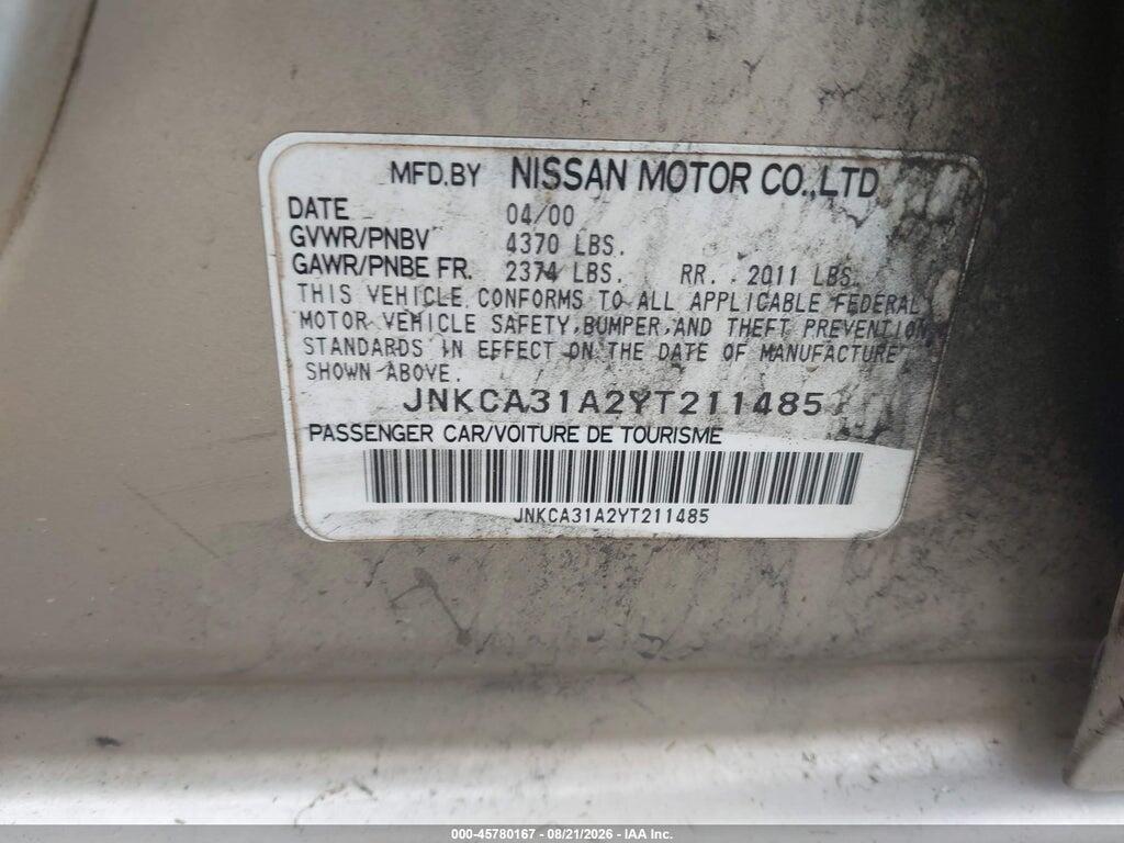 JNKCA31A2YT211485 2000 INFINITI I30 photo no. 9