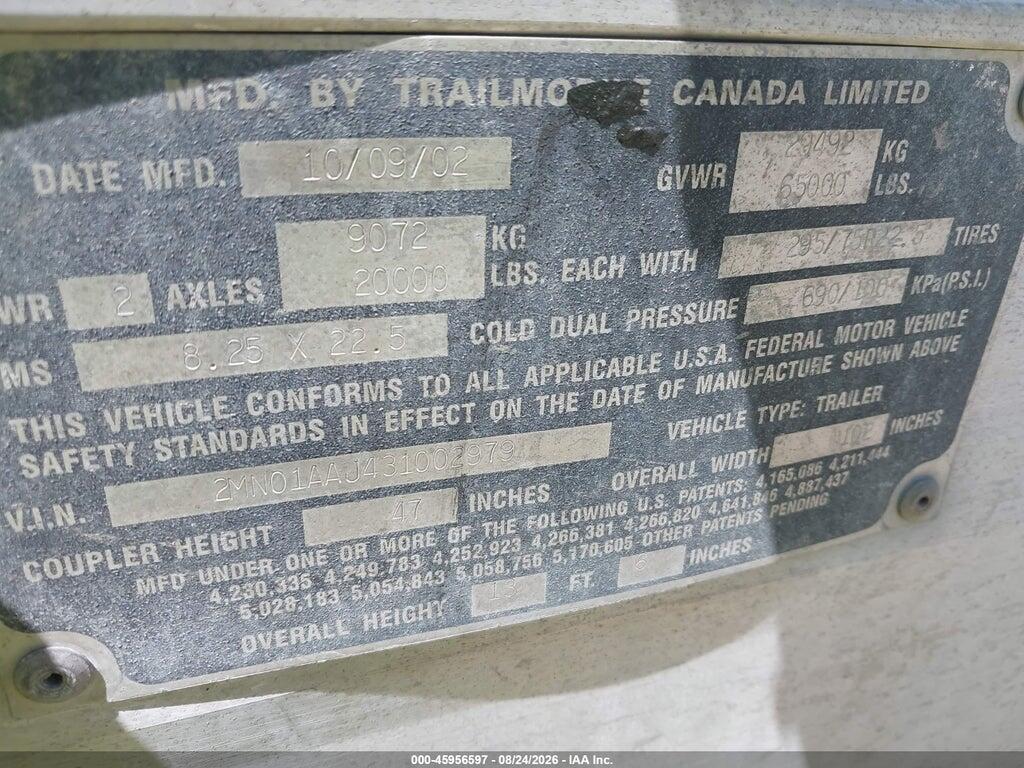 2MN01AAJ431002979 2003 TRAILMOBILE UNKNOWN photo no. 9