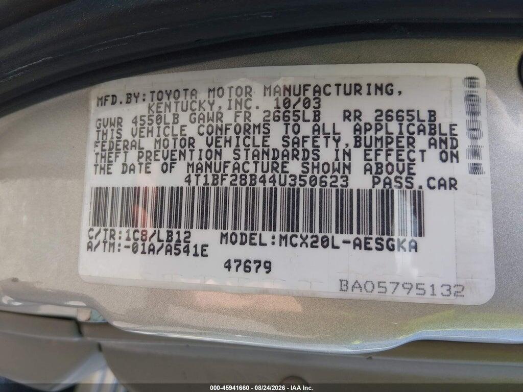 4T1BF28B44U350623 2004 TOYOTA AVALON photo no. 9