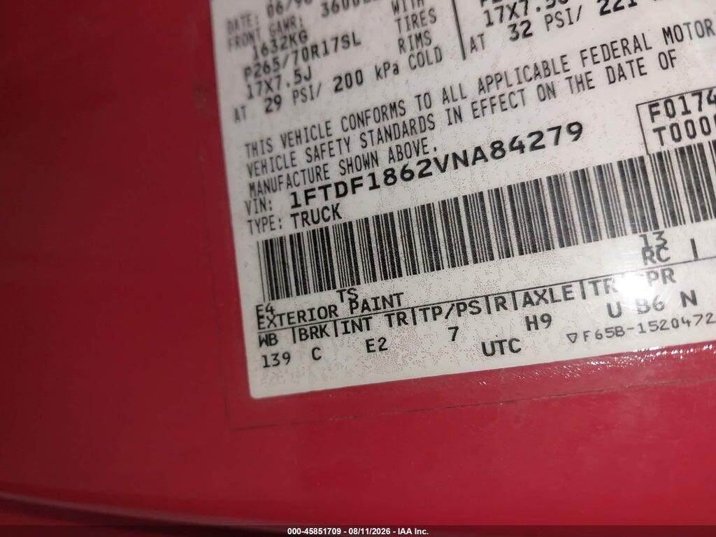 1FTDF1862VNA84279 1997 FORD F-150 STANDARD photo no. 9