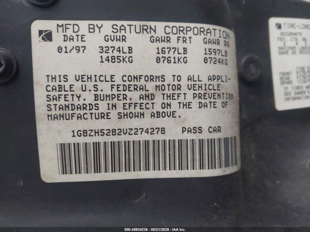 1G8ZH5282VZ274278 1997 SATURN SL photo no. 9
