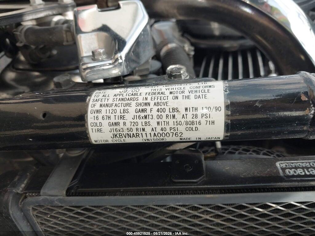 JKBVNAR111A000762 2001 KAWASAKI VN1500 photo no. 10