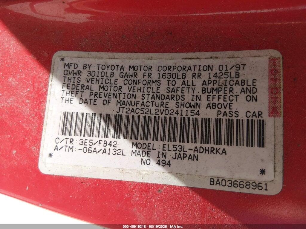 JT2AC52L2V0241154 1997 TOYOTA TERCEL photo no. 9