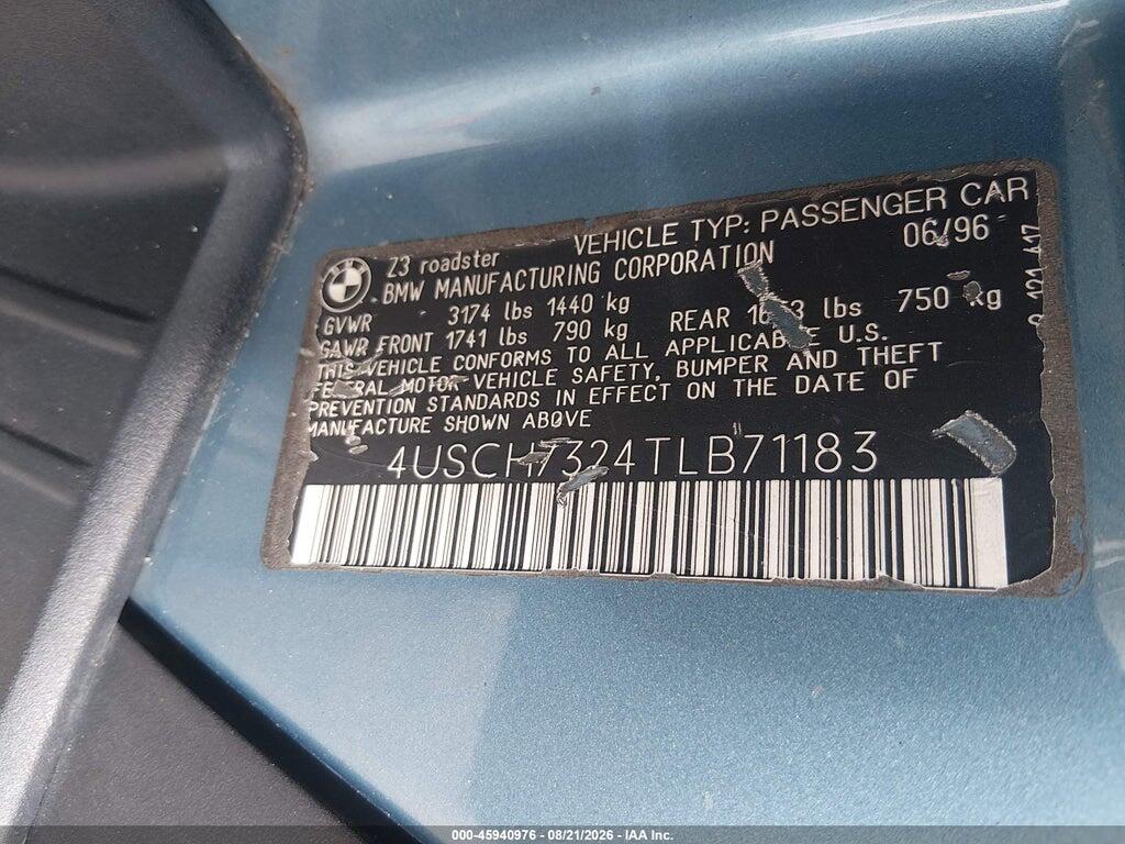 4USCH7324TLB71183 1996 BMW Z3 photo no. 9