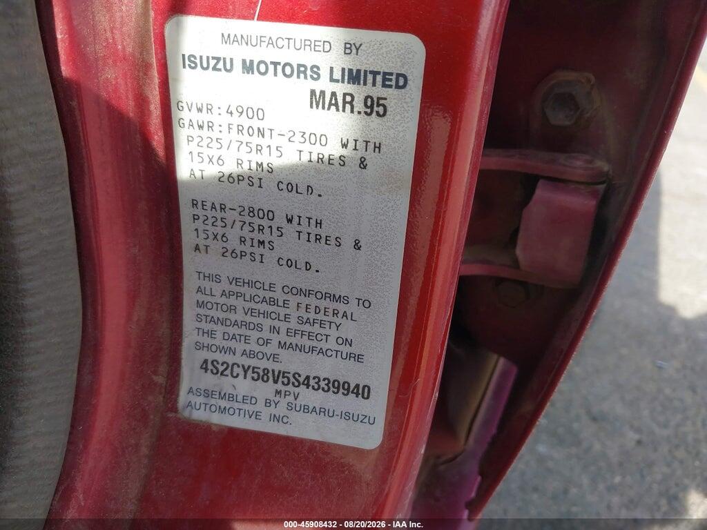4S2CY58V5S4339940 1995 ISUZU RODEO photo no. 9