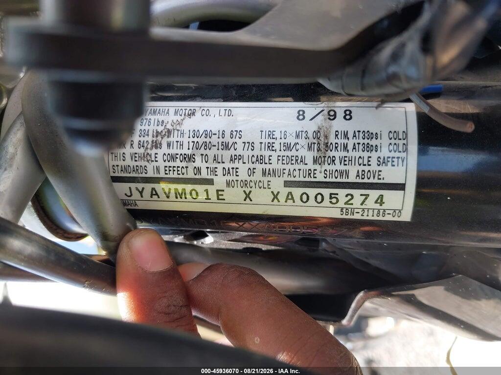JYAVM01EXXA005274 1999 YAMAHA XVS65 photo no. 10