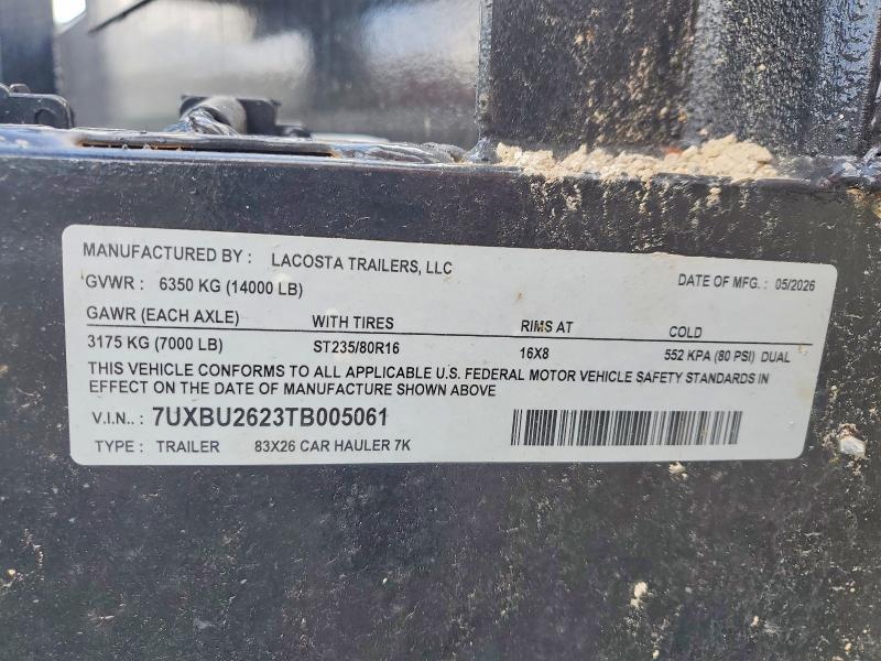 2026 LACOSTA EQUIPMENT TRAILER — Фото 8 из 9