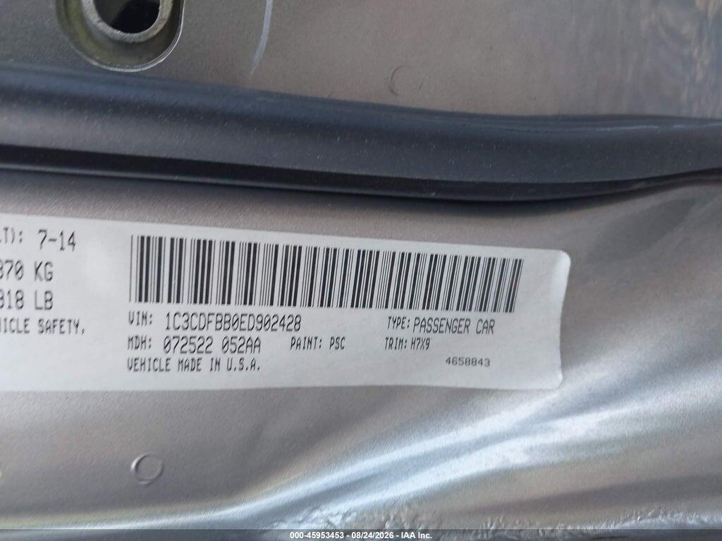1C3CDFBB0ED902428 2014 DODGE DART photo no. 9