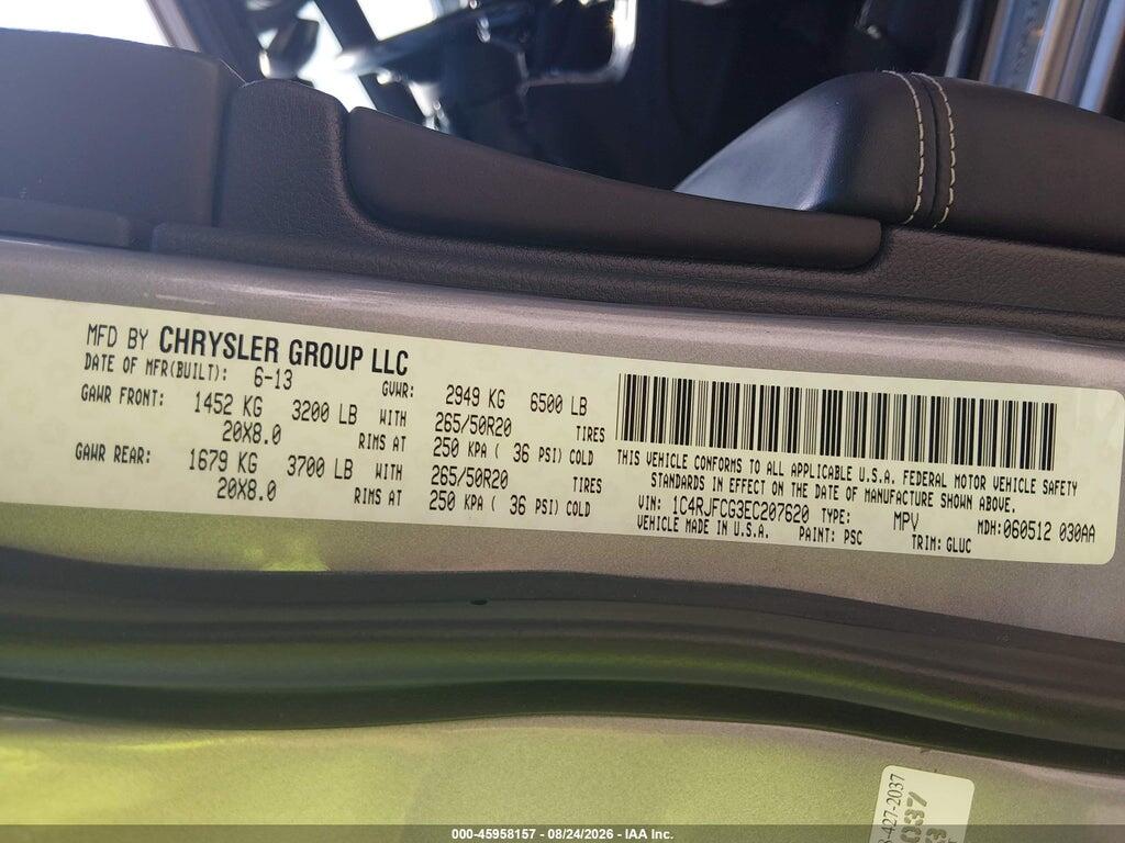 1C4RJFCG3EC207620 2014 JEEP GRAND CHEROKEE photo no. 9