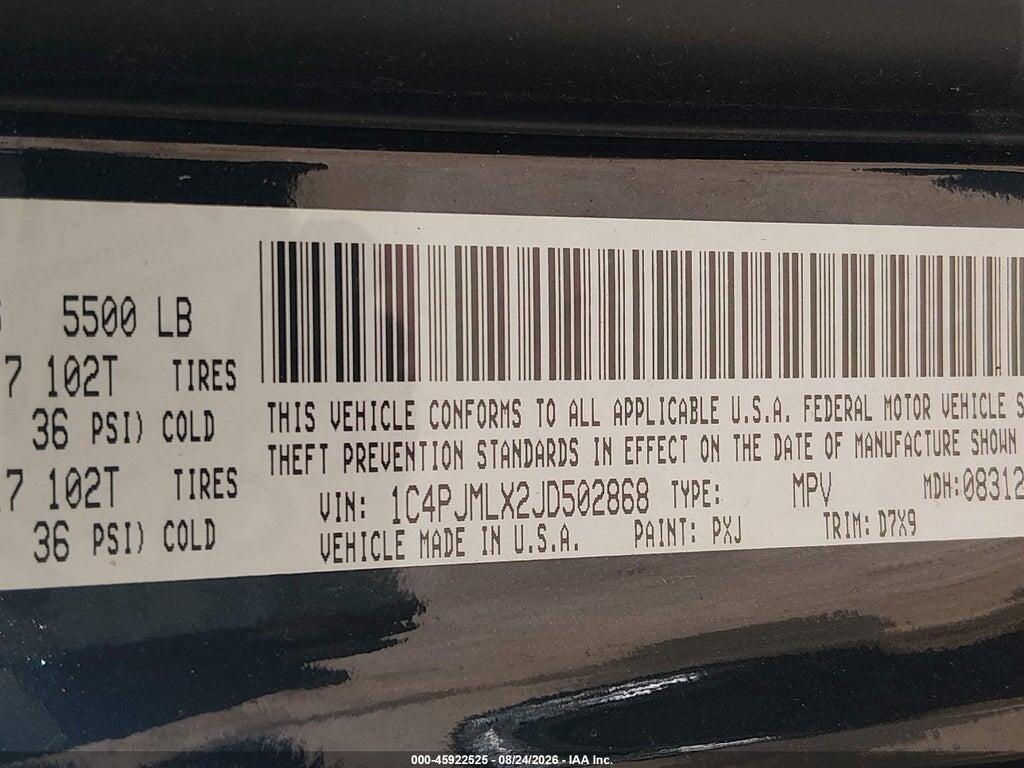 1C4PJMLX2JD502868 2018 JEEP CHEROKEE photo no. 9