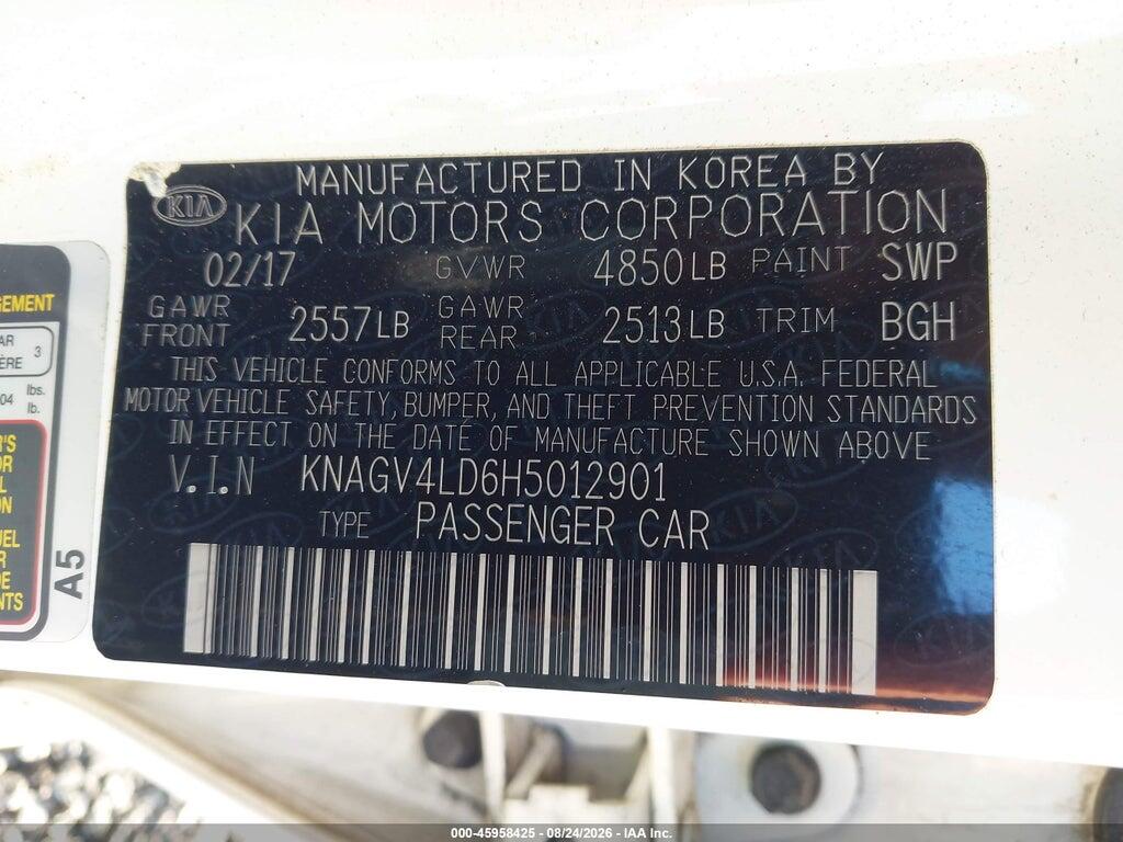 KNAGV4LD6H5012901 2017 KIA OPTIMA PLUG-IN HYBRID photo no. 9