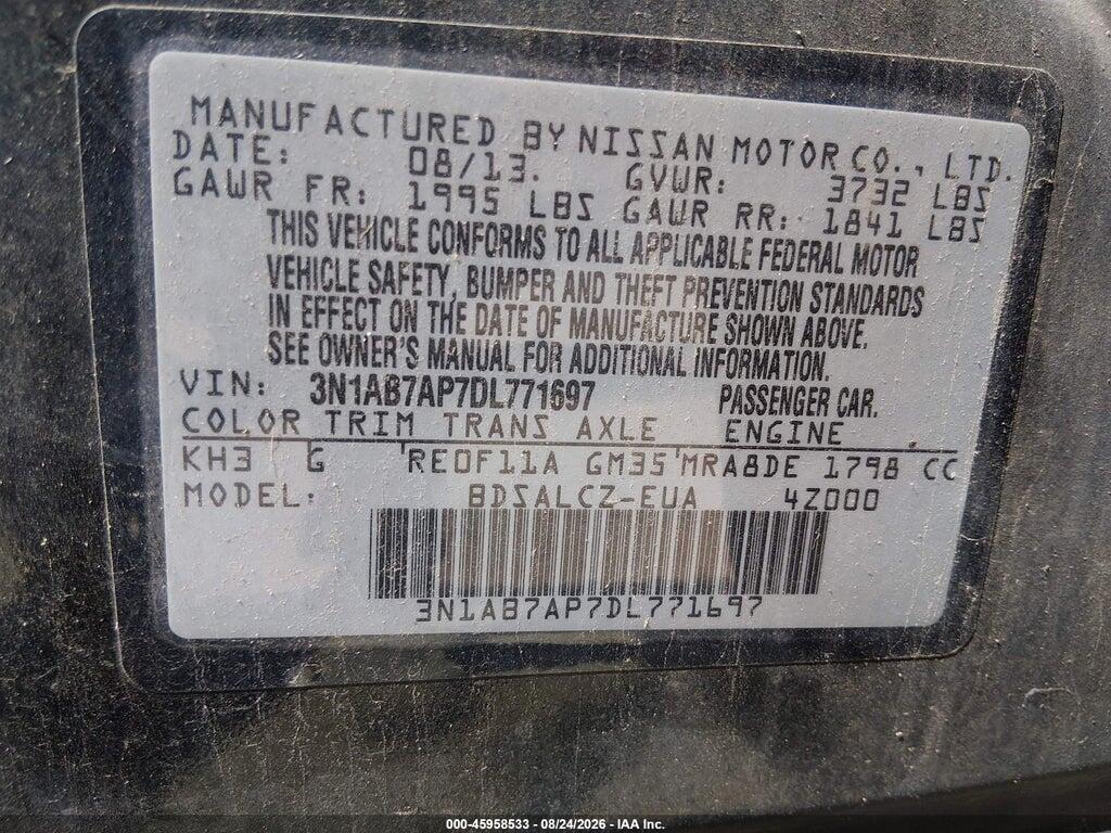 3N1AB7AP7DL771697 2013 NISSAN SENTRA photo no. 9