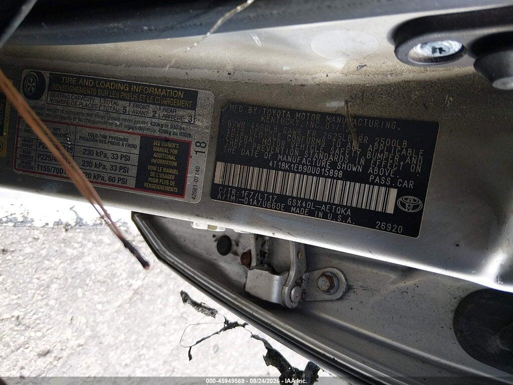 4T1BK1EB9DU015898 2013 TOYOTA AVALON photo no. 9