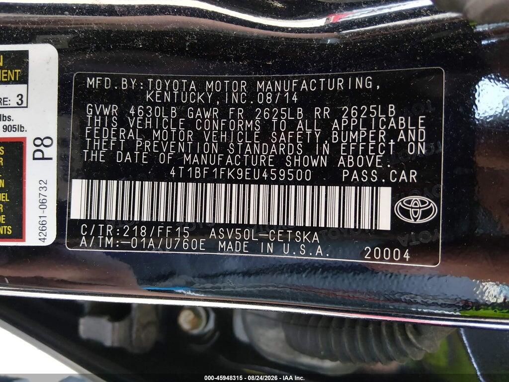 4T1BF1FK9EU459500 2014 TOYOTA CAMRY photo no. 9