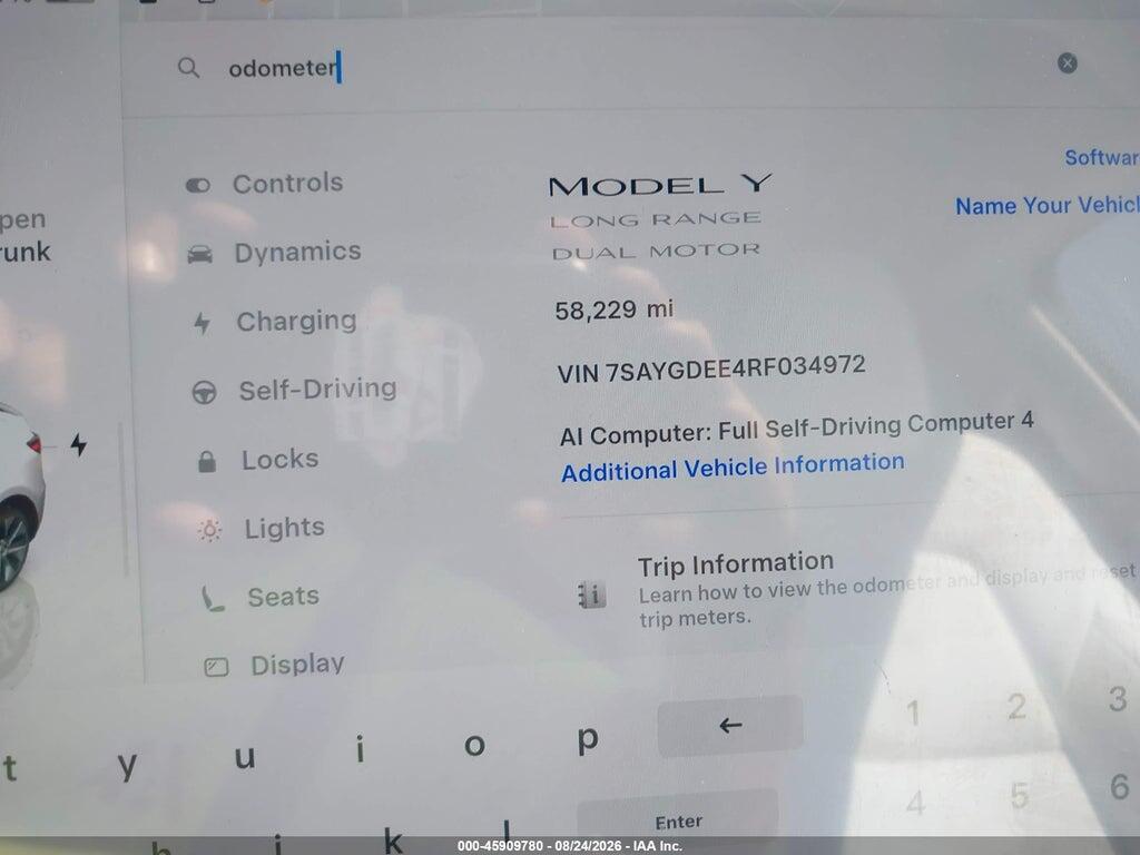 7SAYGDEE4RF034972 2024 TESLA MODEL Y photo no. 7