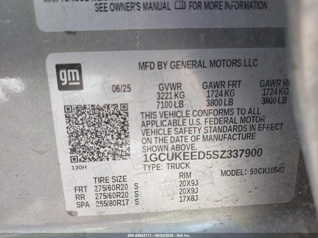 1GCUKEED5SZ337900 2025 CHEVROLET SILVERADO 1500 photo no. 9
