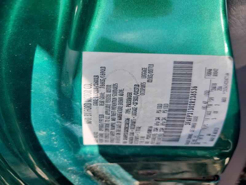 3FAFP31302R238536 2002 FORD FOCUS photo no. 12