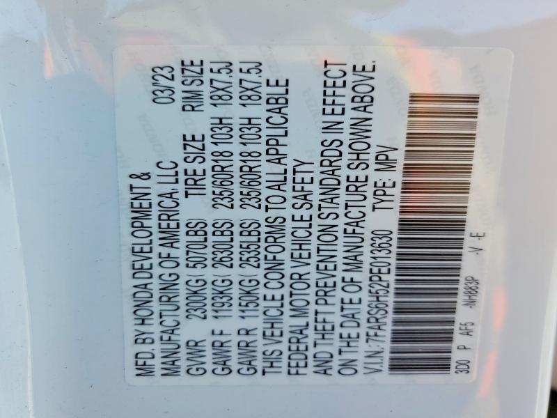 7FARS6H52PE013630 2023 HONDA CR-V photo no. 12