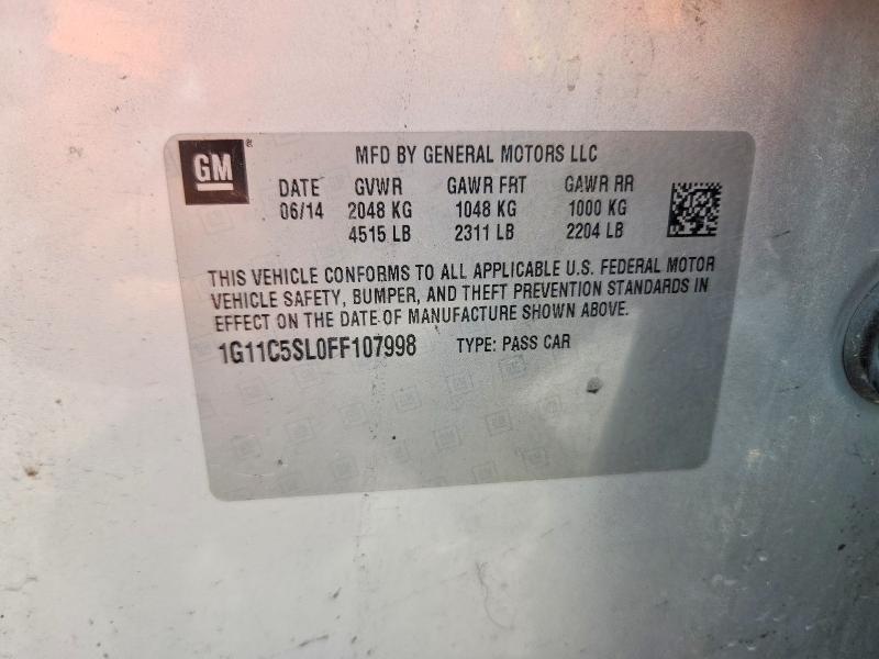 1G11C5SL0FF107998 2015 CHEVROLET MALIBU photo no. 12