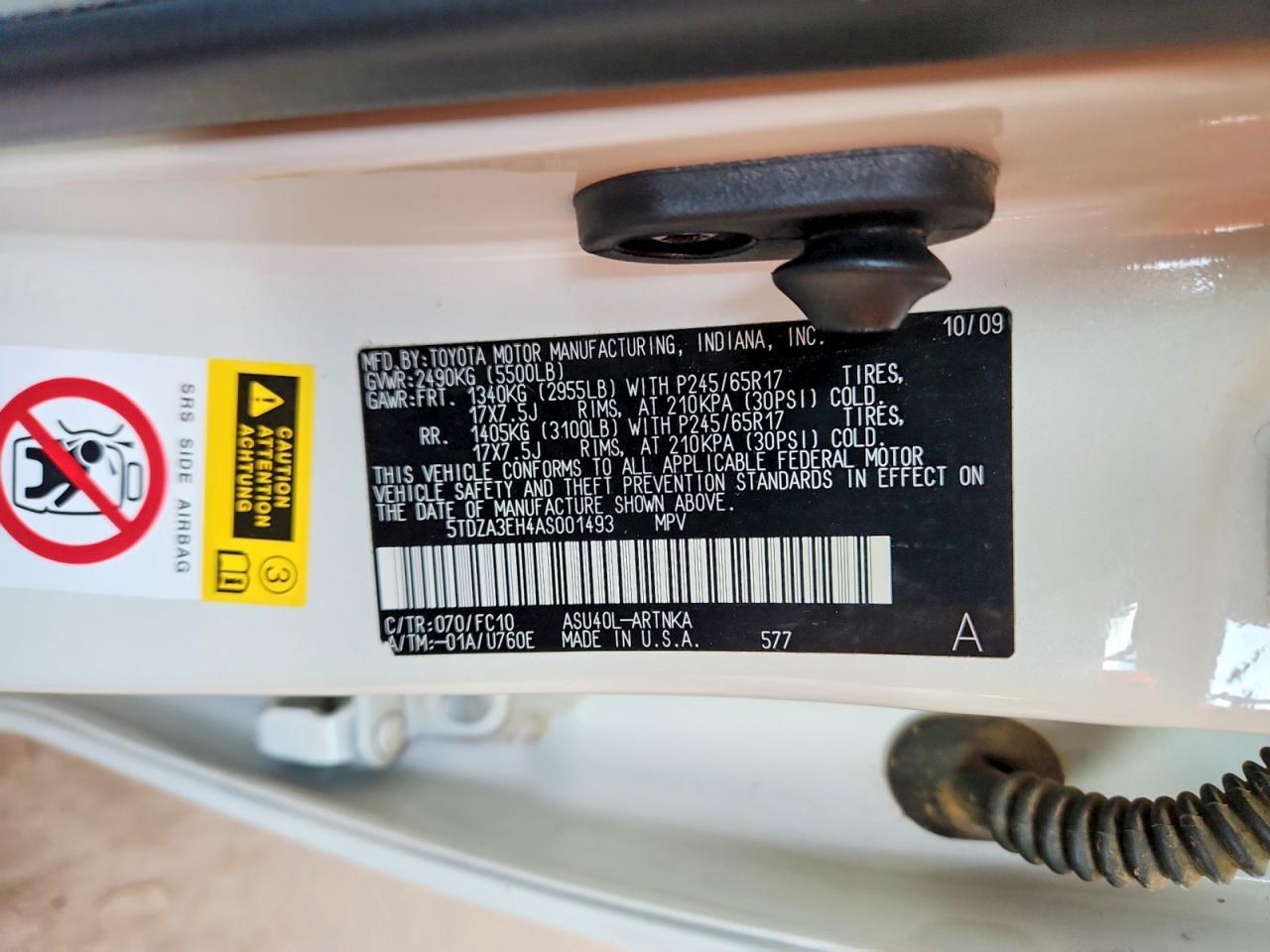 2010 TOYOTA HIGHLANDER BASE — Фото 13 из 13