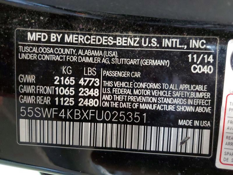 2015 MERCEDES-BENZ C 300 4MATIC — Фото 12 из 12