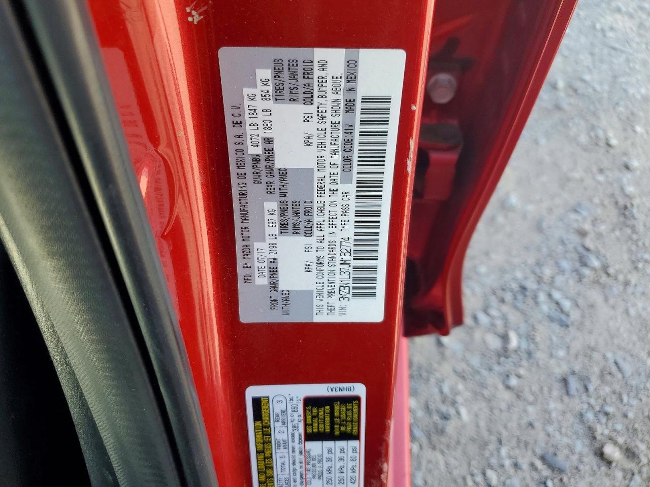 3MZBN1L37JM162774 2018 MAZDA 3 photo no. 12