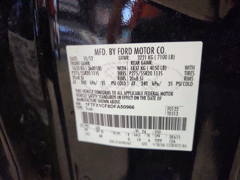 2013 FORD F150 SUPER CAB — Фото 12 из 12