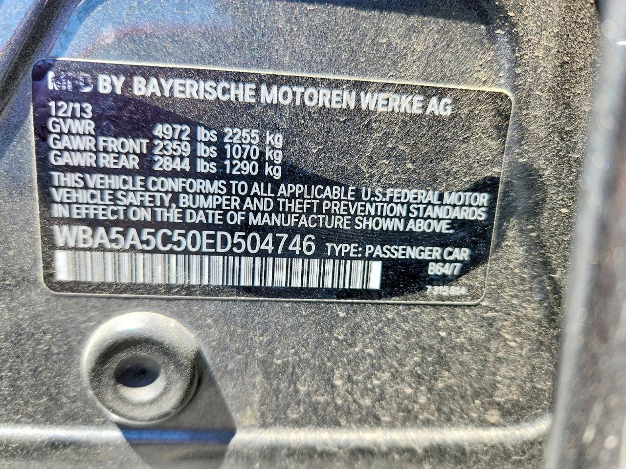 WBA5A5C50ED504746 2014 BMW 528 photo no. 12