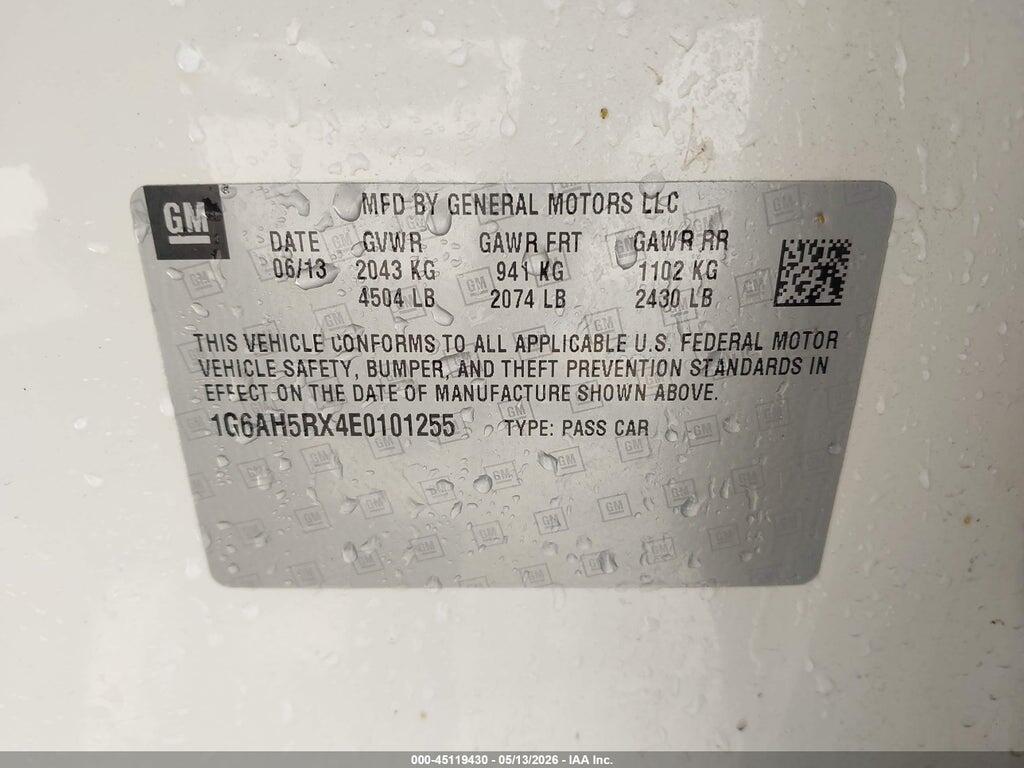 1G6AH5RX4E0101255 2014 CADILLAC ATS photo no. 9