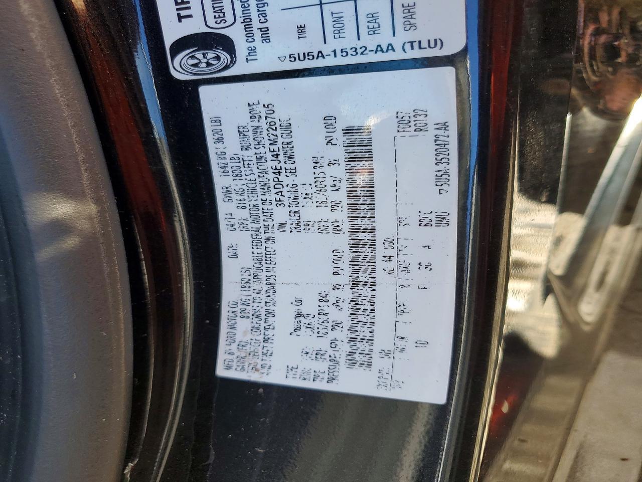 2014 FORD FIESTA SE — Фото 12 из 12