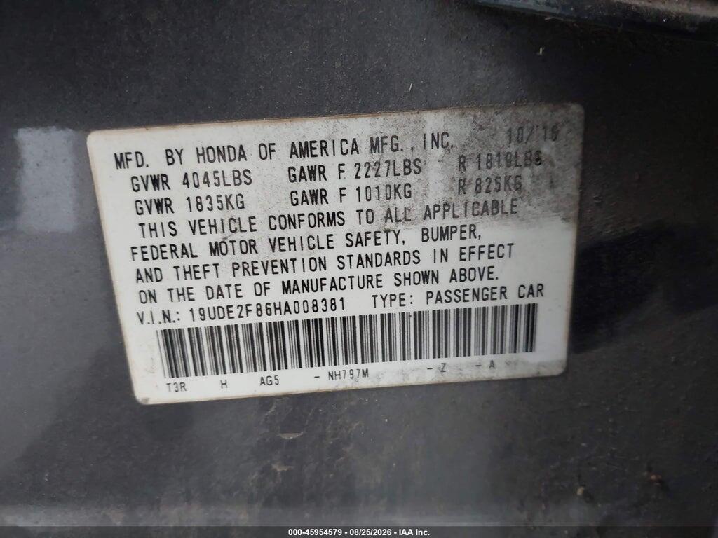 19UDE2F86HA008381 2017 ACURA ILX photo no. 9