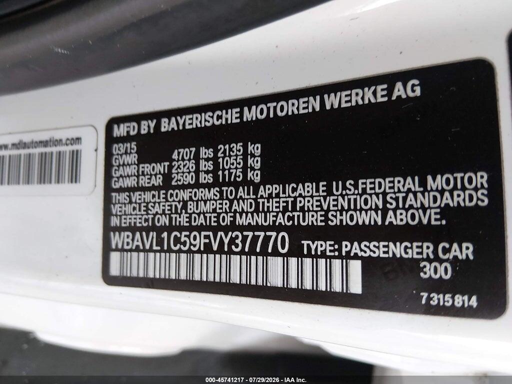 WBAVL1C59FVY37770 2015 BMW X1 photo no. 9